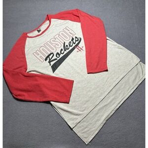 NBA Sideline Apparel Houston‎ Rockets Basketball Mens T-Shirt 2XL Cotton